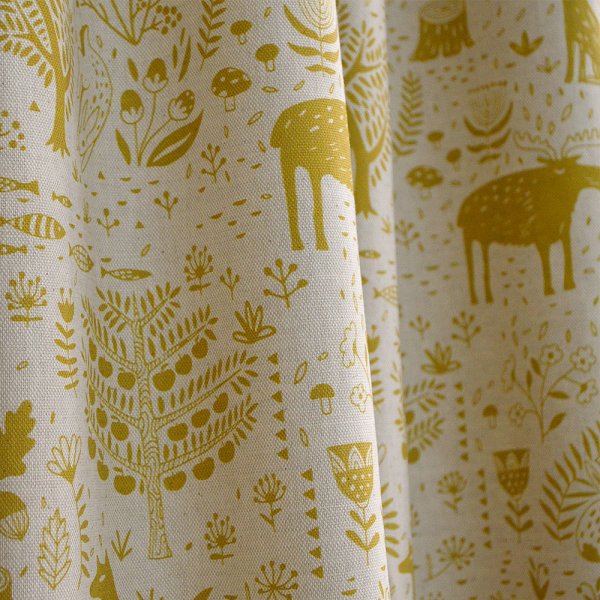 Κουρτίνα (133x270) Με Τρέσα Kettu 201 Mustard Lino Home