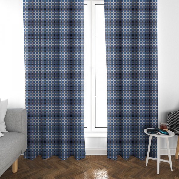 Κουρτίνα (135x270) Με Τρέσα Tartan 602 Blue Lino Home