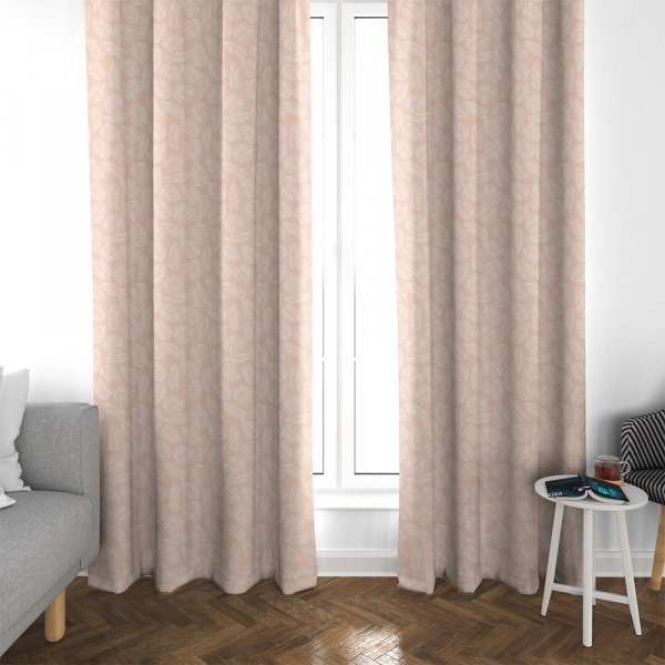 Κουρτίνα (135x270) Με Τρέσα Frig 301 Pink Lino Home