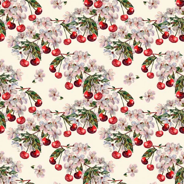 Κουρτίνα (135x270) Με Τρέσα Cherries 101 Beige Lino Home