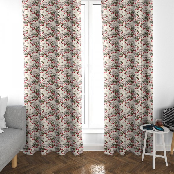Κουρτίνα (135x270) Με Τρέσα Cherries 101 Beige Lino Home