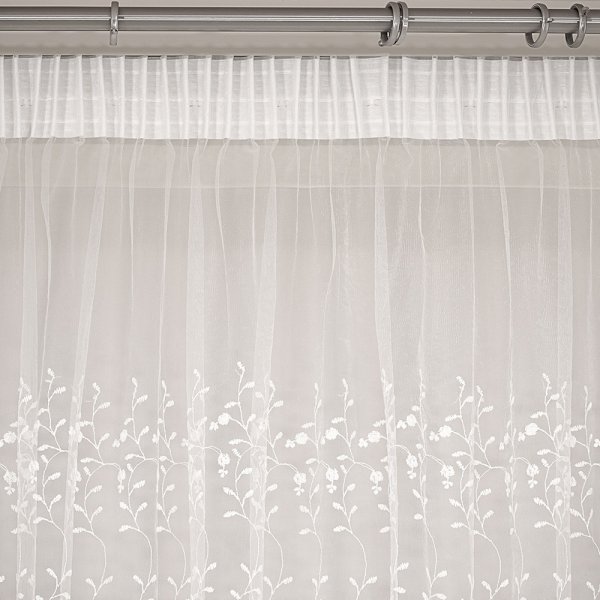 Κουρτίνα (300x280) Με Τρέσα Zenio White Lino Home