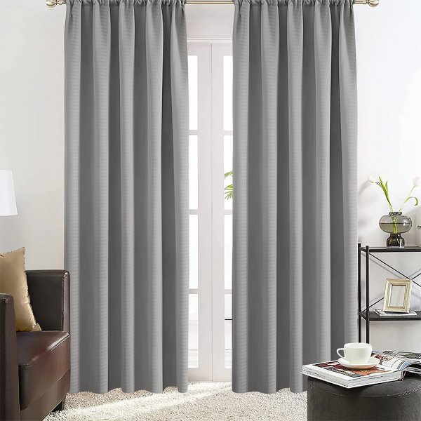 Κουρτίνα (150x240) Με Τρέσα Emb Basko Dark Gray Lino Home