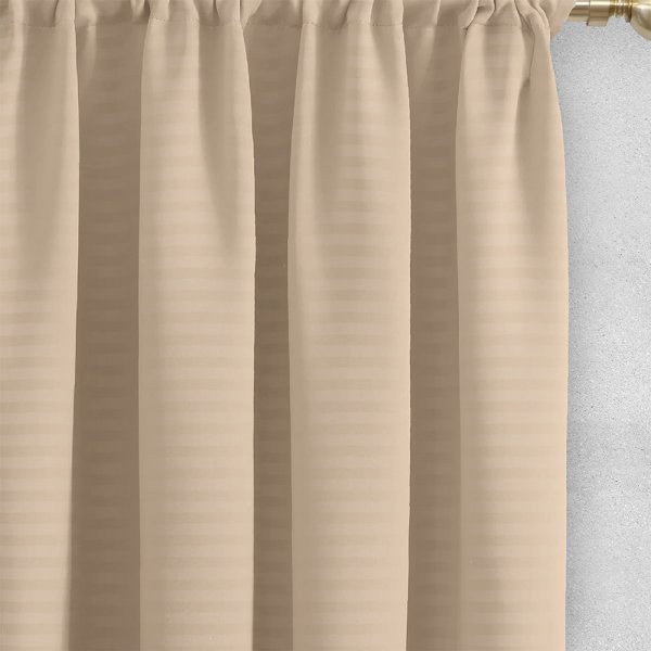 Κουρτίνα (150x240) Με Τρέσα Emb Basko Taupe Lino Home