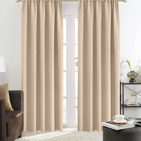 Κουρτίνα (150x240) Με Τρέσα Emb Basko Taupe Lino Home