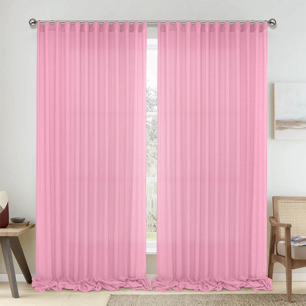 Κουρτίνα (150x295) Με Τρέσα 1010 Light Pink Lino Home