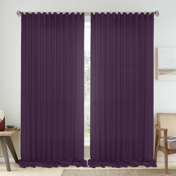 Κουρτίνα (150x295) Με Τρέσα 1010 Mauve Lino Home