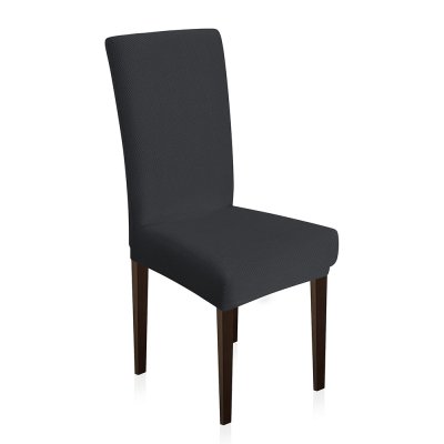 Κάλυμμα Καρέκλας Ελαστικό Elegance Ανθρακί Μονόχρωμο Lino Home