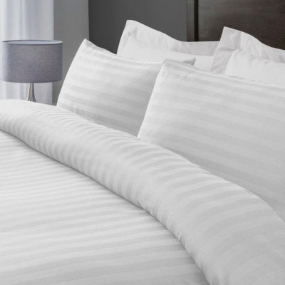Κουβερλί Μονό Hotel Micro Stripe White Lino Home