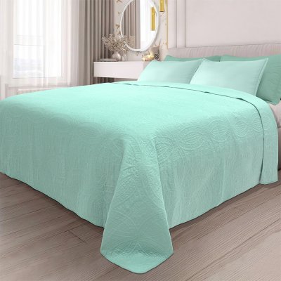 Κουβερλί Υπέρδιπλο Ligero Mint Lino Home