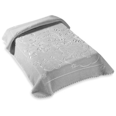 Κουβέρτα Βελουτέ Λίκνου 520 Gray Belpla