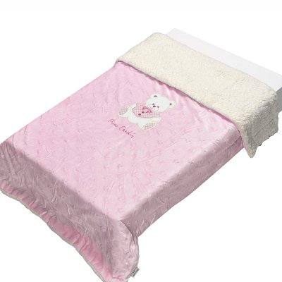 Κουβέρτα Fleece Κούνιας Teddy Pink Pierre Cardin