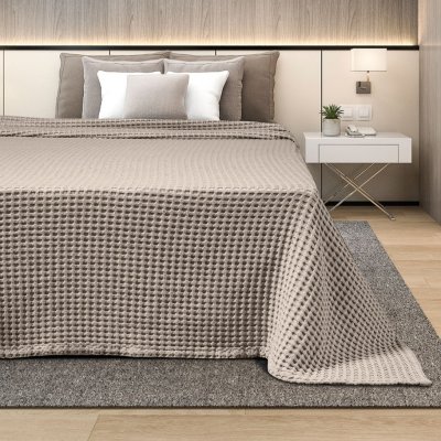 Κουβέρτα Πικέ Μονή Waffle Beige Adam Home