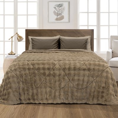 Κουβερτοπάπλωμα Υπέρδιπλο Conilio Beige Lino Home