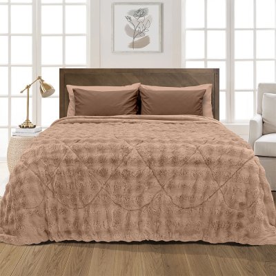 Κουβερτοπάπλωμα Μονό Conilio Old Pink Lino Home