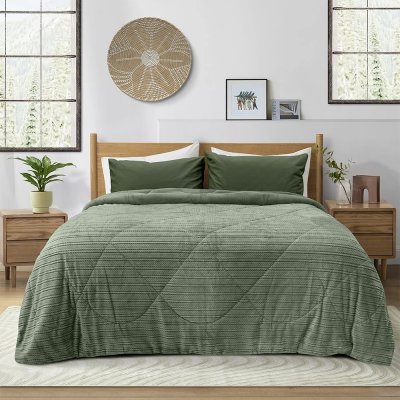 Κουβερτοπάπλωμα Υπέρδιπλο Stacy Khaki Lino Home