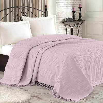 Κουβέρτα Πικέ Υπέρδιπλη Με Κρόσια Safari Lilac Lino Home