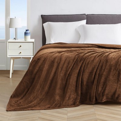 Κουβέρτα Βελουτέ Υπέρδιπλη Pello Brown Lino Home