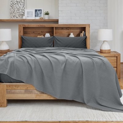 Κουβέρτα Πικέ Γίγας Cocoon Γκρι Lino Home