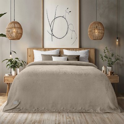 Κουβέρτα Fleece Υπέρδιπλη Lofti Taupe Lino Home