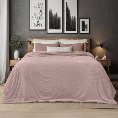Κουβέρτα Fleece Μονή Sherpa Lofti Λιλά Lino Home