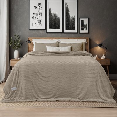 Κουβέρτα Fleece Υπέρδιπλη Sherpa Lofti Taupe Lino Home