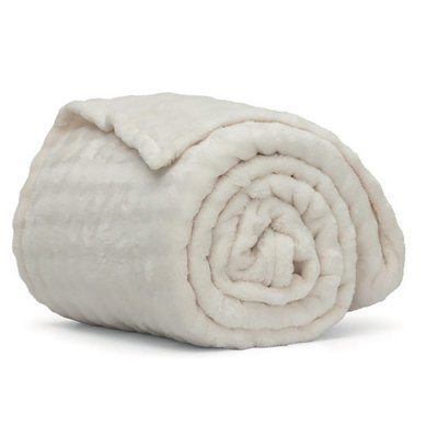 Κουβέρτα Fleece Μονή Kvall Υπόλευκο Lino Home
