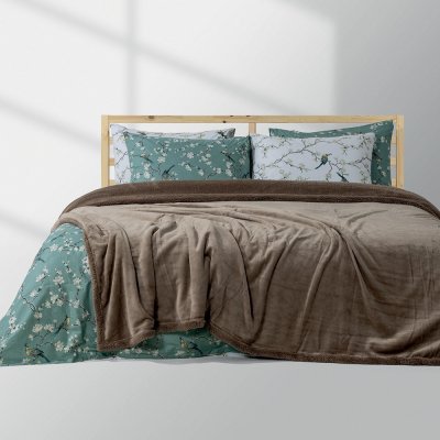 Κουβέρτα Fleece Υπέρδιπλη Erba Μπεζ Lino Home