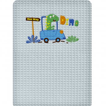 Κουβέρτα Πικέ Λίκνου Dino Blue Adam Home