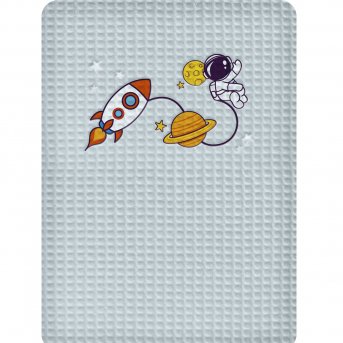 Κουβέρτα Πικέ Κούνιας Space Blue Adam Home