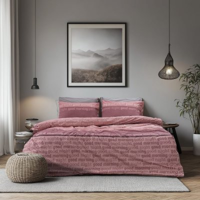 Σετ Σεντόνια Μονά Nuvet Dusty Pink Lino Home