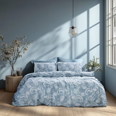 Σετ Σεντόνια Υπέρδιπλα Elysian Μπλε Lino Home