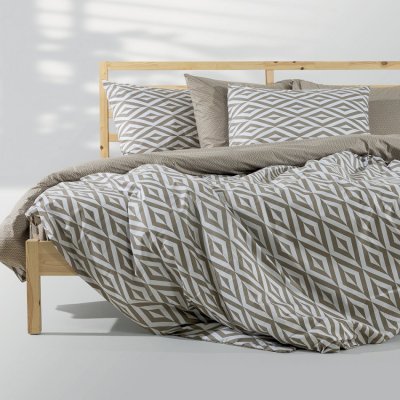 Σετ Σεντόνια Μονά Ikat Μπεζ Lino Home