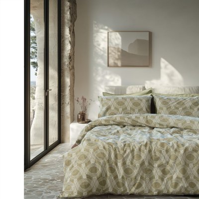 Σετ Παπλωματοθήκη Μονή Loomo Olive Lino Home