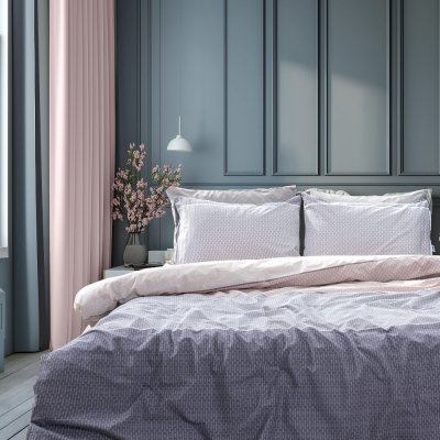 Σετ Παπλωματοθήκη Υπέρδιπλη Releaf Λιλά Lino Home