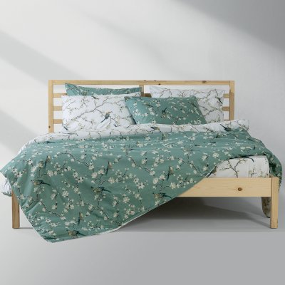 Σετ Παπλωματοθήκη Μονή Parrots Πετρόλ Lino Home