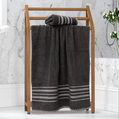 Πετσέτα Σώματος Lux Anthracite Lino Home