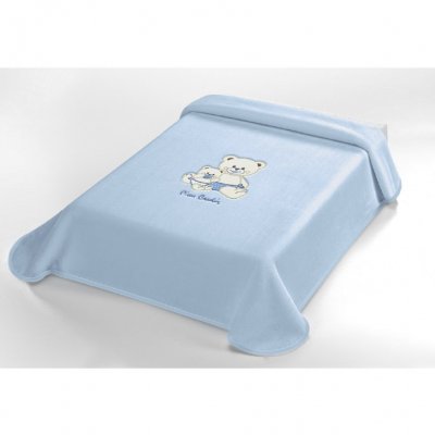 Κουβέρτα Βελουτέ Κούνιας 560 Blue Pierre Cardin