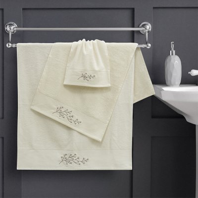 Σετ Πετσέτες Μπάνιου (3τμχ) Blom Cream Lino Home
