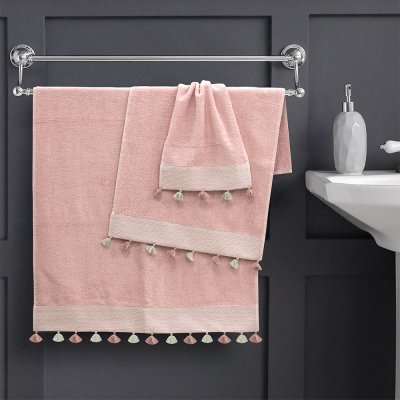 Σετ Πετσέτες Μπάνιου (3τμχ) Tulle Pink Lino Home