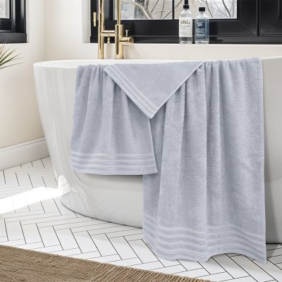 Σετ Πετσέτες Μπάνιου (3τμχ) Veluva Ανοιχτό Γκρι Lino Home