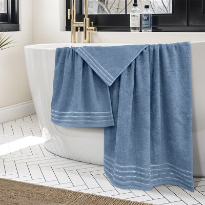 Σετ Πετσέτες Μπάνιου (3τμχ) Veluva Πετρόλ Lino Home