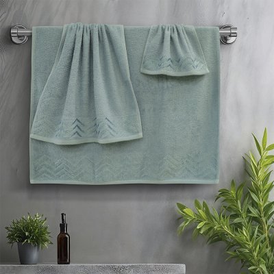 Σετ Πετσέτες Μπάνιου (3τμχ) Wavie Μέντα Lino Home