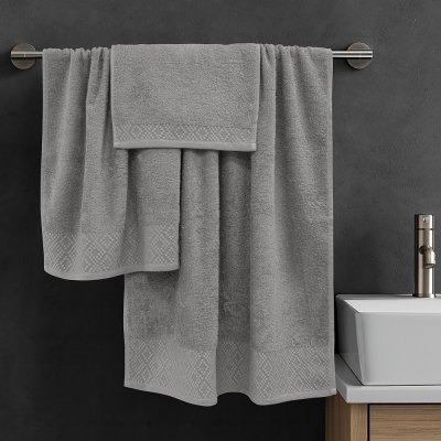 Σετ Πετσέτες Μπάνιου (3τμχ) Serapha Μόκα Lino Home