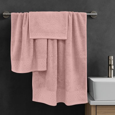 Σετ Πετσέτες Μπάνιου (3τμχ) Serapha Κοραλί Lino Home