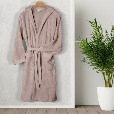 Μπουρνούζι Με Κουκούλα Erma Mocca Lino Home