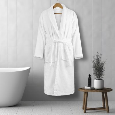 Μπουρνούζι Solid White Lino Home