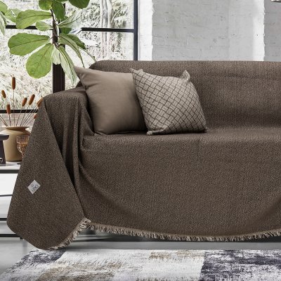 Ριχτάρι Πολυθρόνας (180x180) Boxi Mocca Lino Home