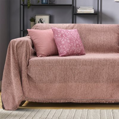 Ριχτάρι Τριθέσιου (180x300) Malta Dark Pink Lino Home