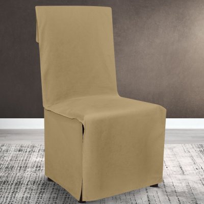 Κάλυμμα Καρέκλας Μονόχρωμο Renas 199 Camel Lino Home